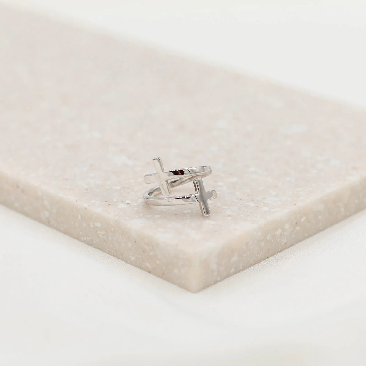 Pillar of Faith Sterling Silver Ring – Christian Jewelry - Blessed Bands