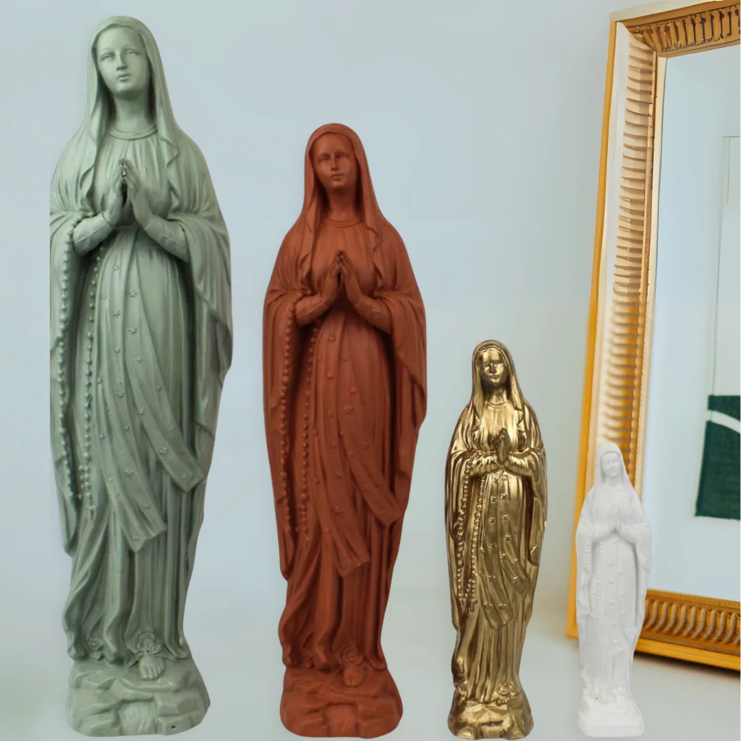 Our Lady of Lourdes Statue – Large Devotional Figure - Blessed Bands