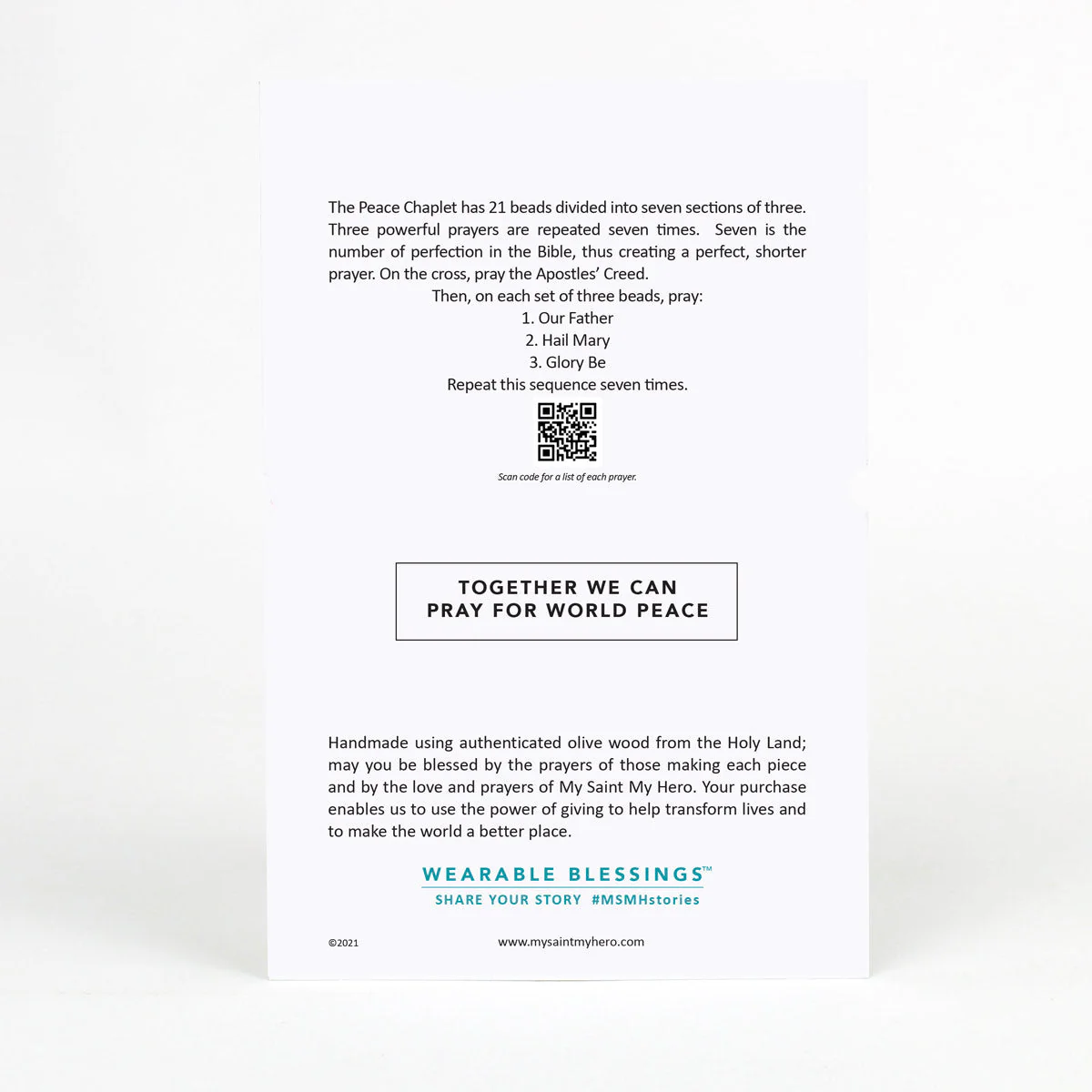 Peace Chaplet – Prayer, Calm & Trust in God - Blessed Bands