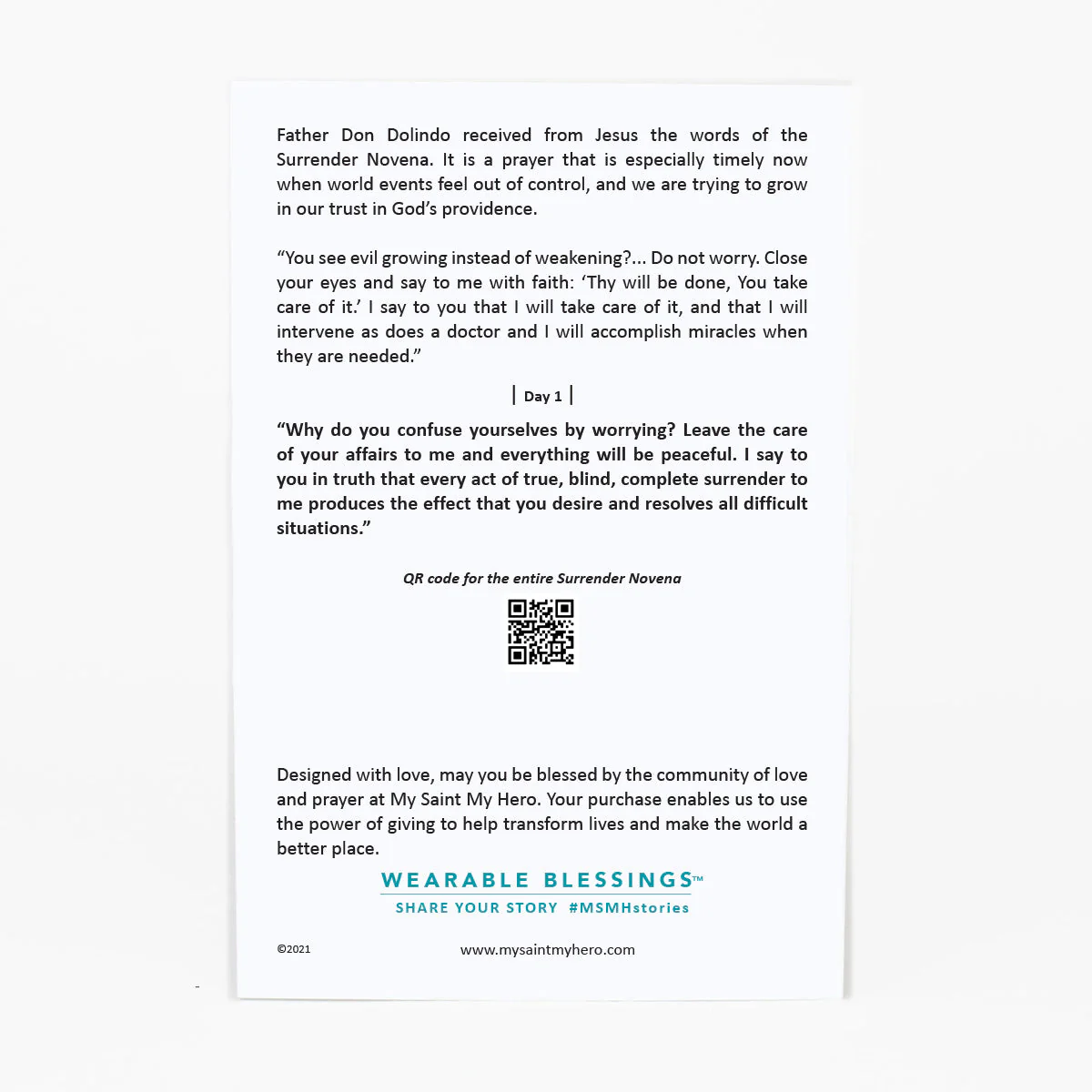 Surrender Prayer Christian Faith Bracelet - Blessed Bands