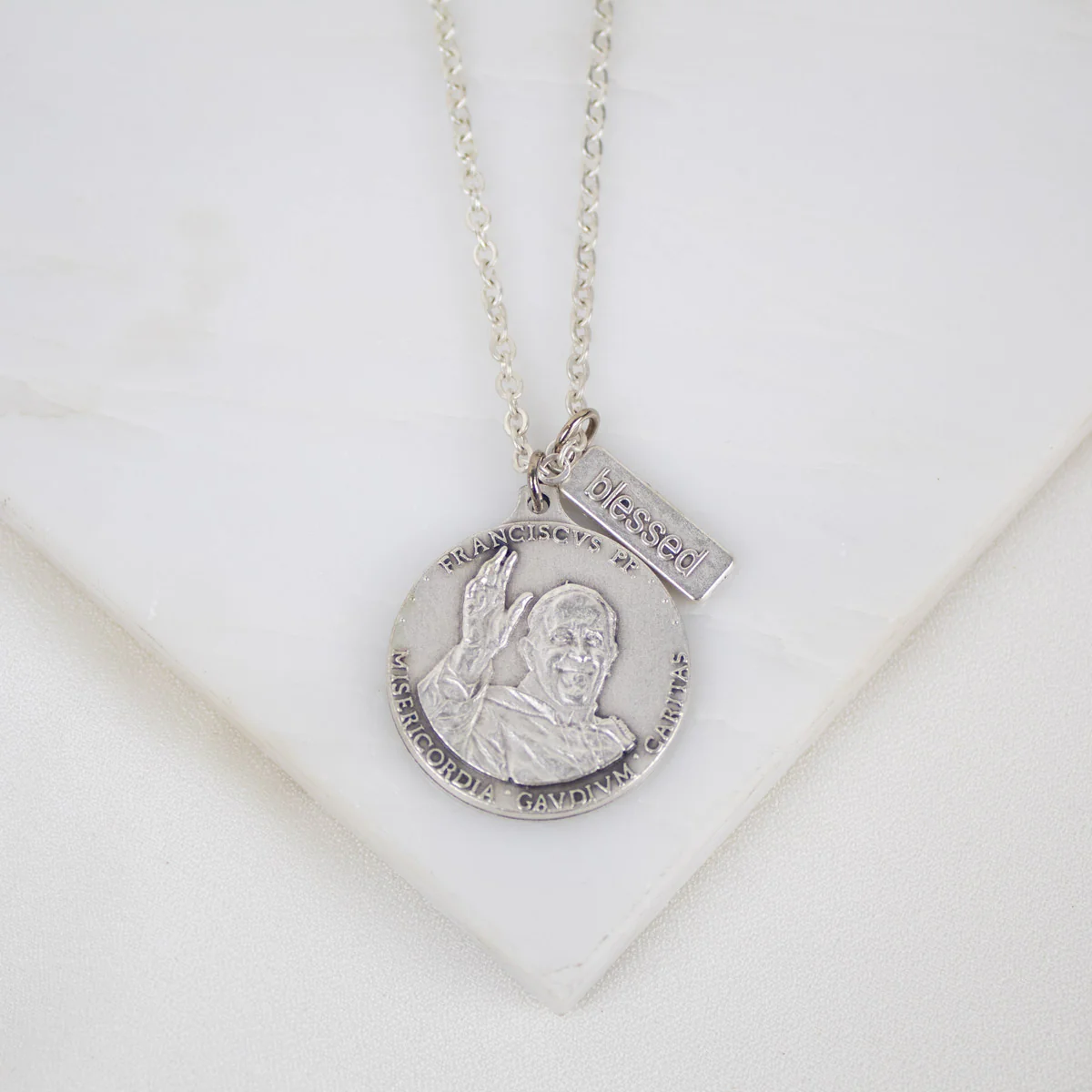 Pope Francis Medal Necklace – Faith, Hope & Blessing Pendant - Blessed Bands