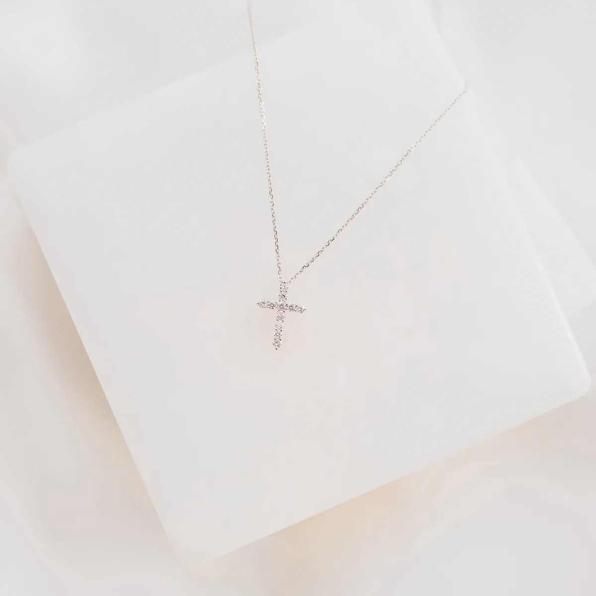Heart of Jesus Diamond Cross Necklace – Faith & Love - Blessed Bands