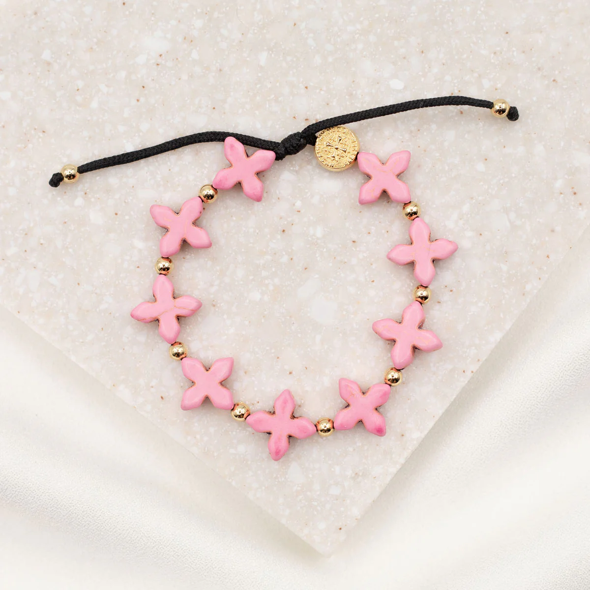 Grounded in Faith Beaded Cross Bracelet – Spiritual Strength - Blessed Bands