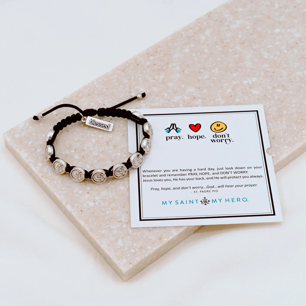 Padre Pio Blessing Bracelet – Pray, Hope, Don’t Worry - Blessed Bands