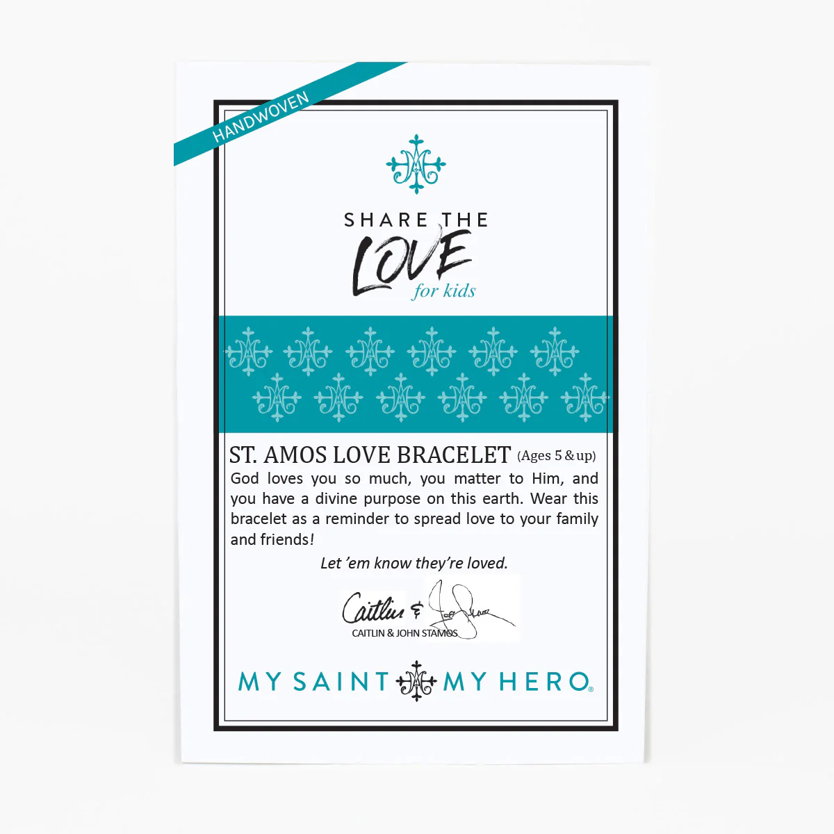 Share the Love St. Amos Bracelet for Kids – Metallic - Blessed Bands