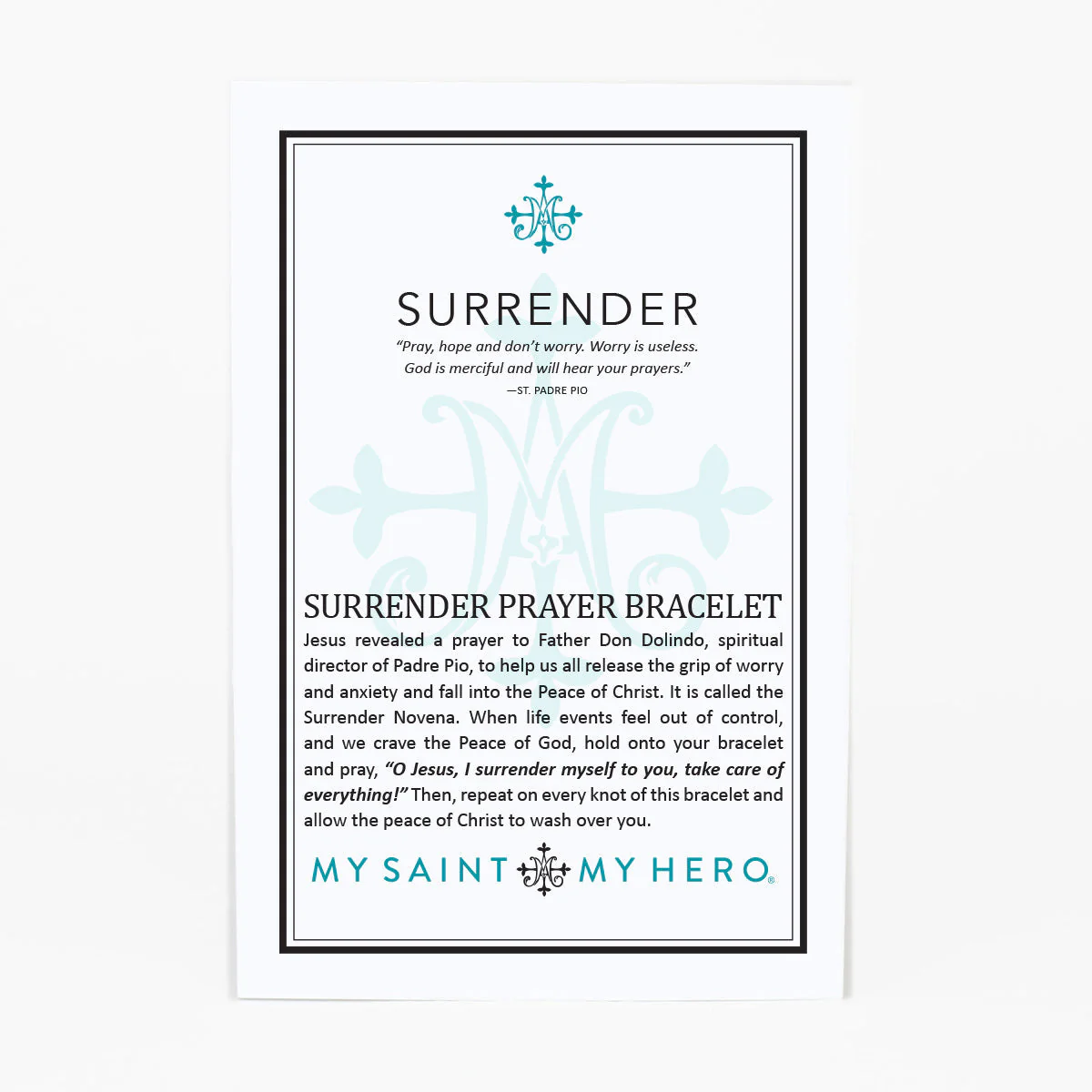 Surrender Prayer Bracelet – Trust, Faith & Peace - Blessed Bands
