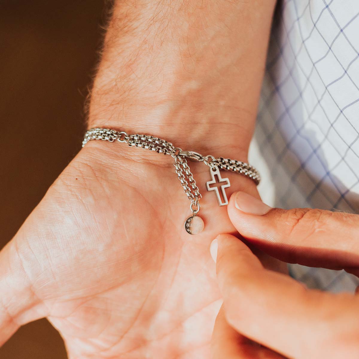 Filled by Faith Christian Chain Bracelet - Blessed Bands