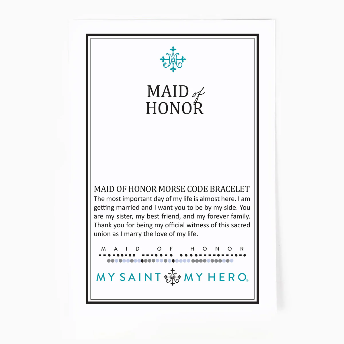 Maid of Honor Morse Code Bracelet – Faith & Friendship - Blessed Bands