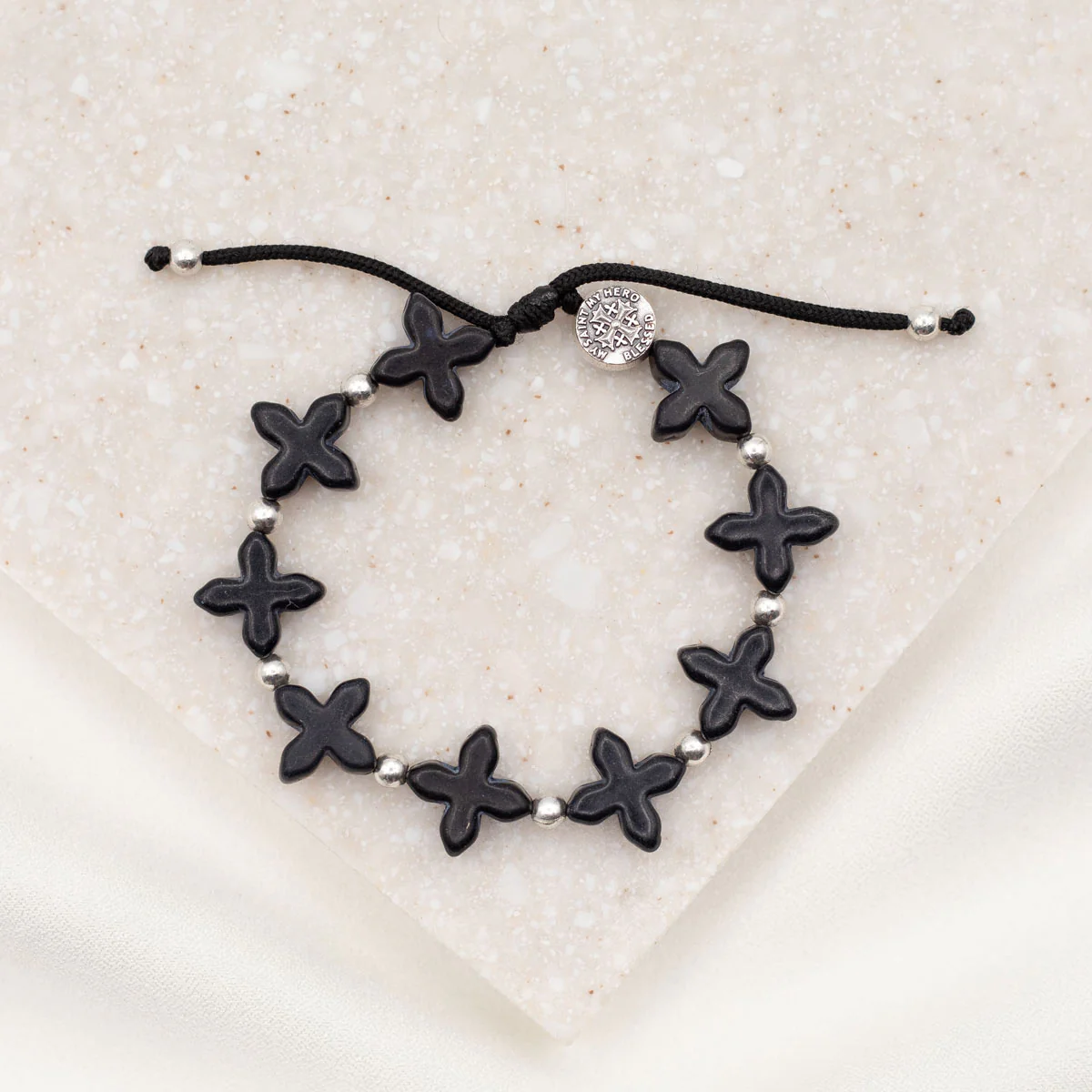 Grounded in Faith Beaded Cross Bracelet – Spiritual Strength - Blessed Bands