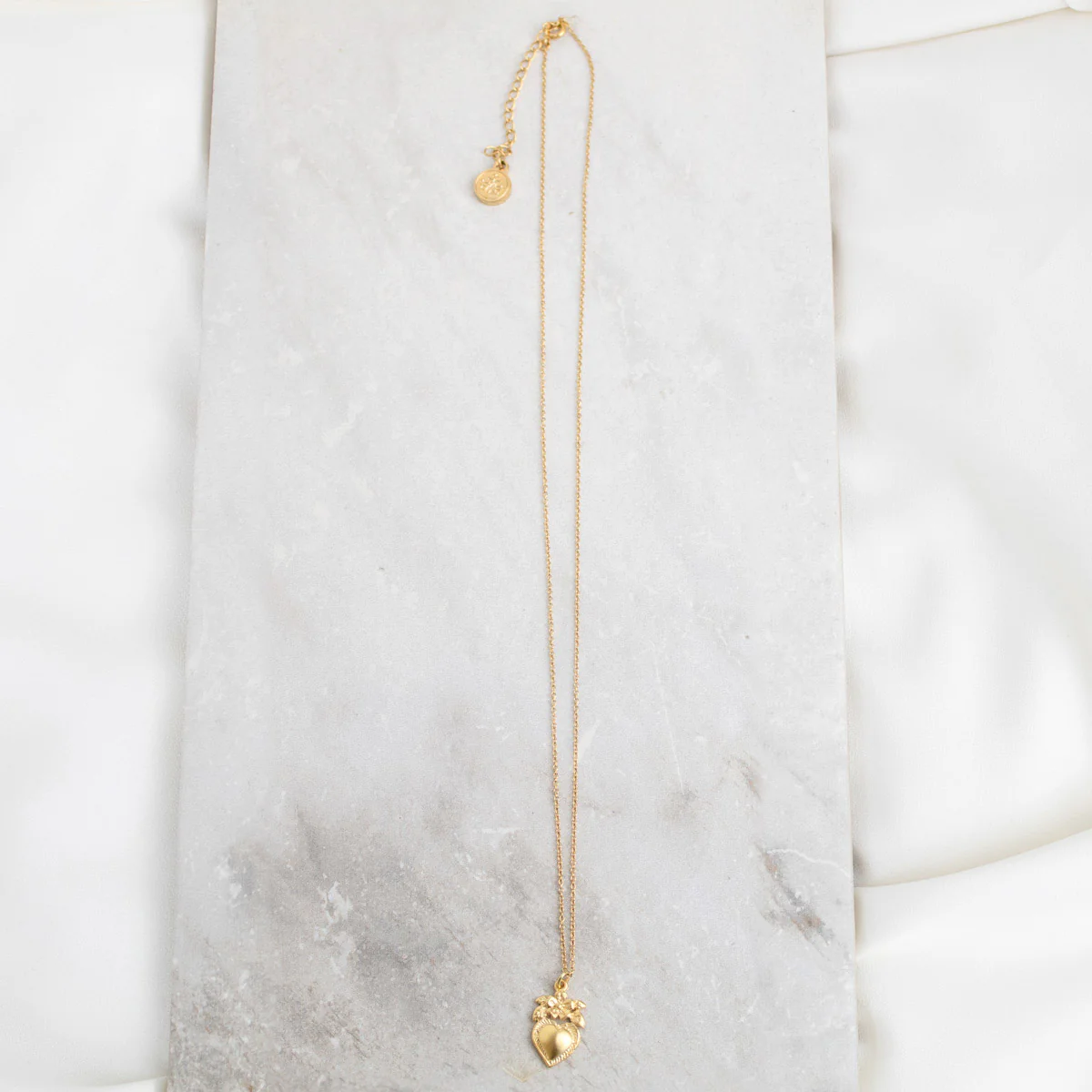 Sacred Heart Flower Necklace – Faith & Grace Pendant - Blessed Bands