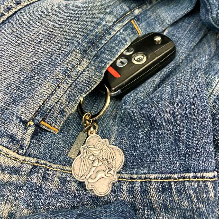 Archangel Michael Protection Key Ring – Faith & Strength - Blessed Bands