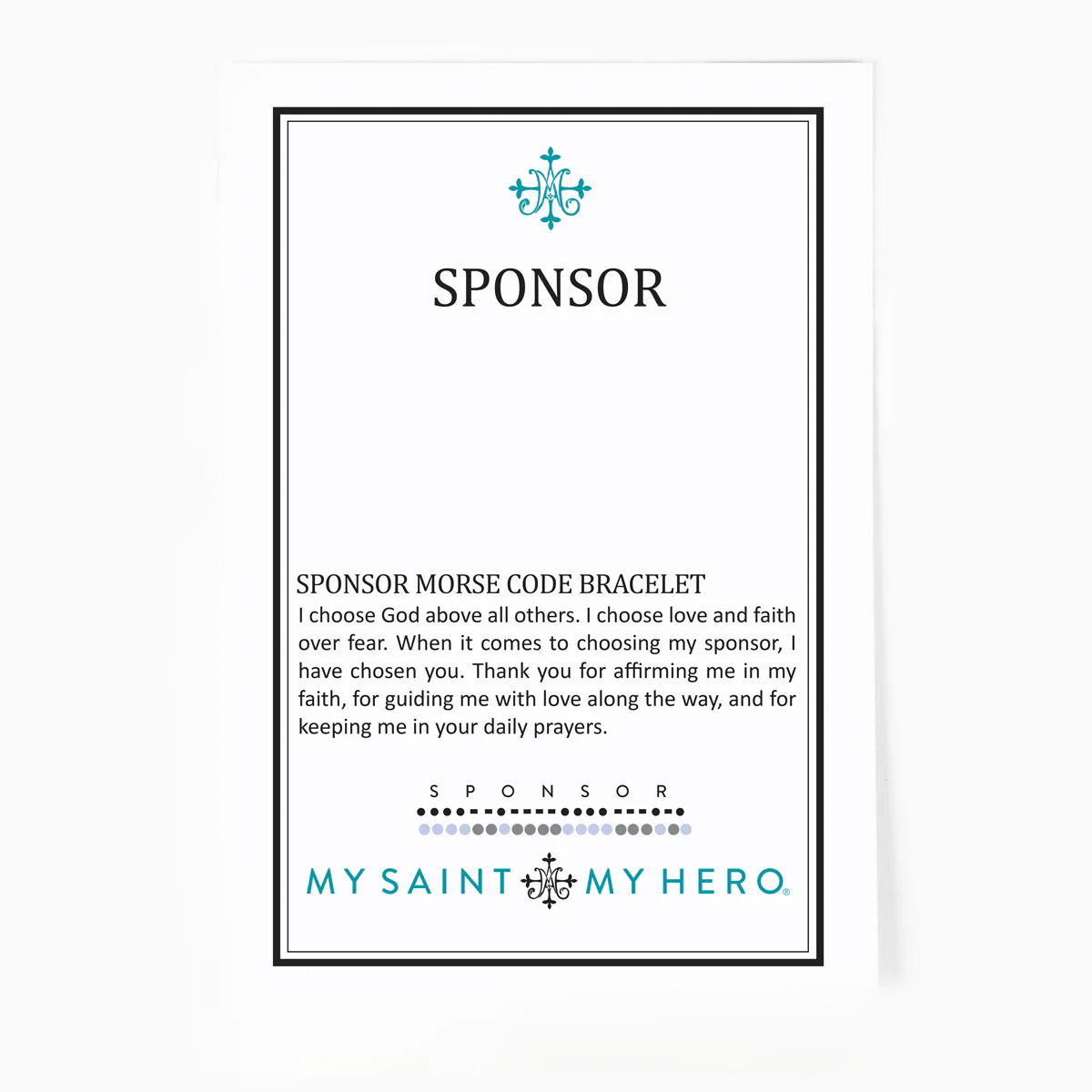 Sponsor Morse Code Bracelet – Faith & Support Symbol - Blessed Bands