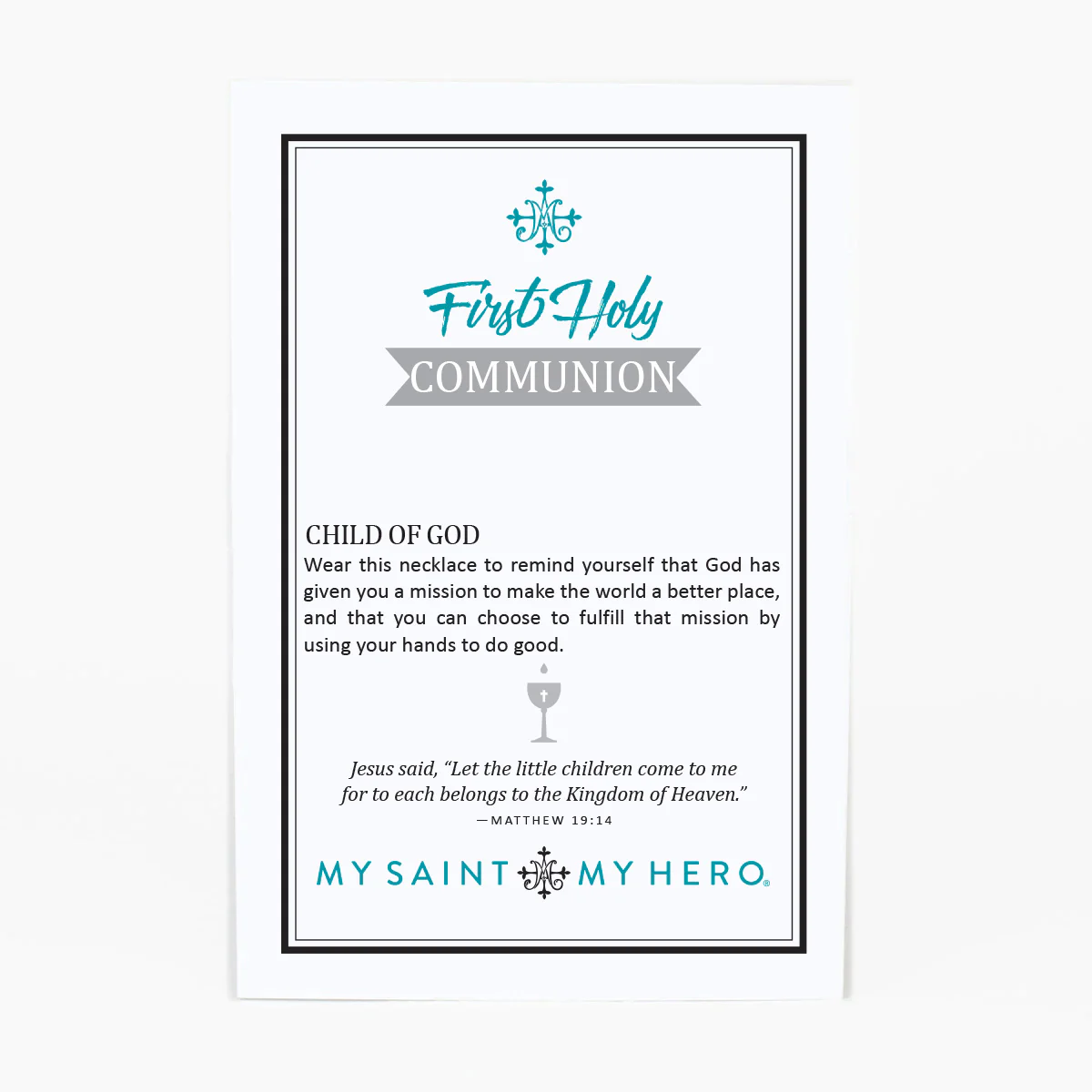 First Holy Communion Cross Necklace for Youth - Blessed Bands