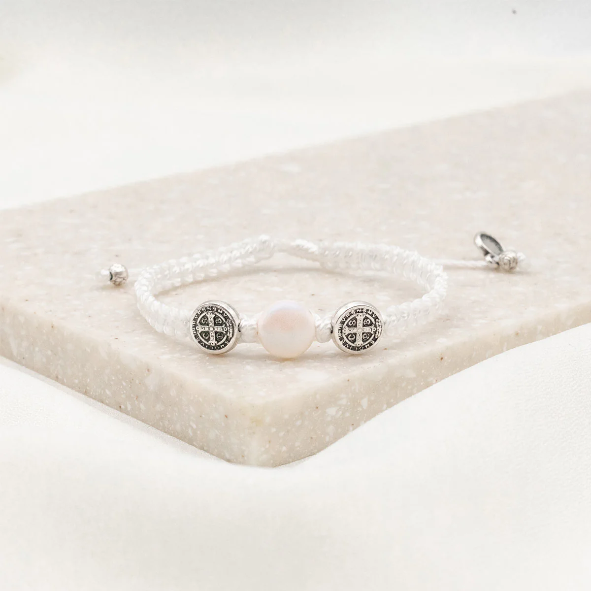 First Holy Communion Pearl Blessing Bracelet – Faith Gift - Blessed Bands