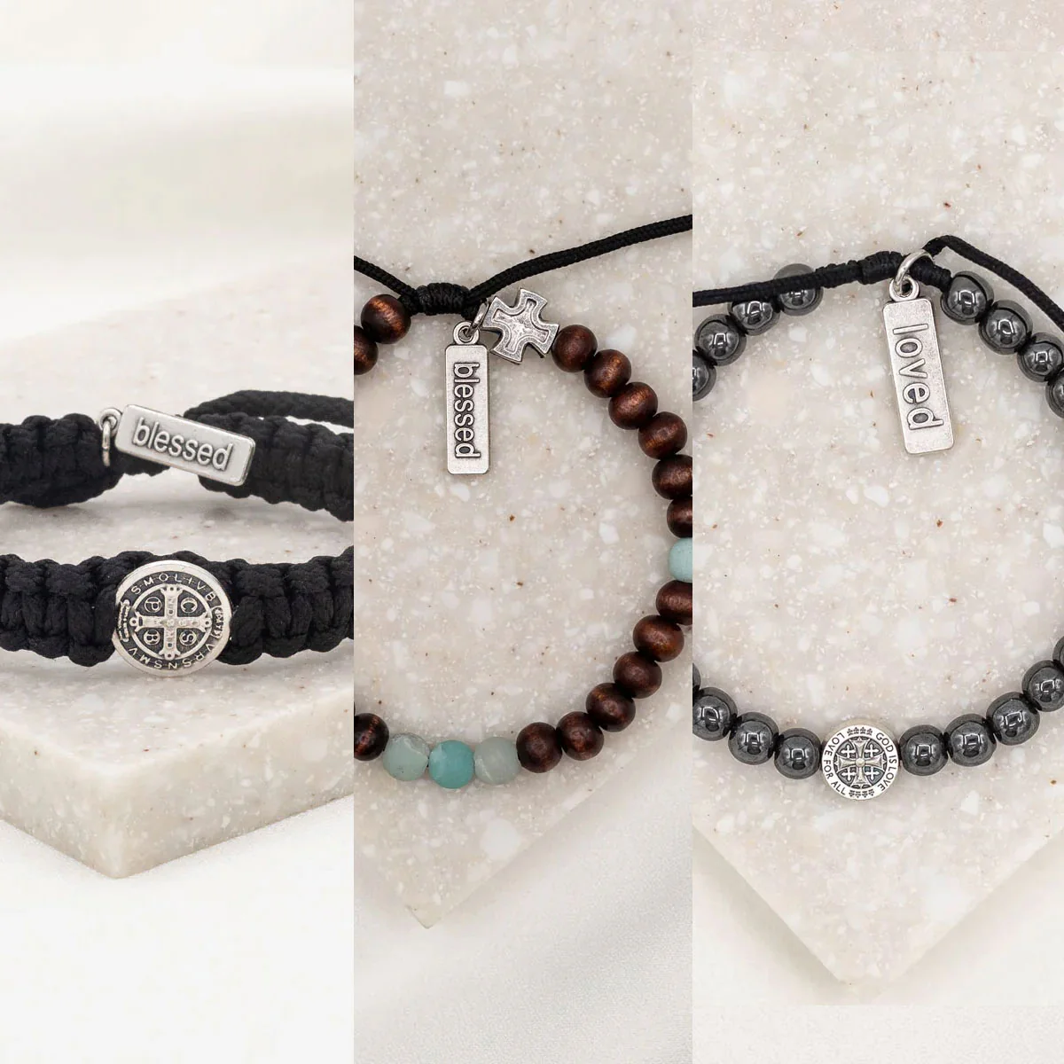 Faith-Inspired Dad’s Bracelet Set – Symbol of God’s Love & Hope - Blessed Bands