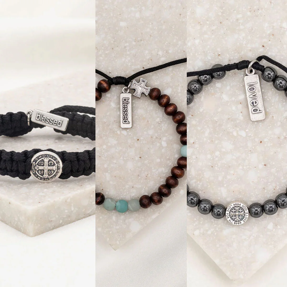 Faith-Inspired Dad’s Bracelet Set – Symbol of God’s Love & Hope - Blessed Bands