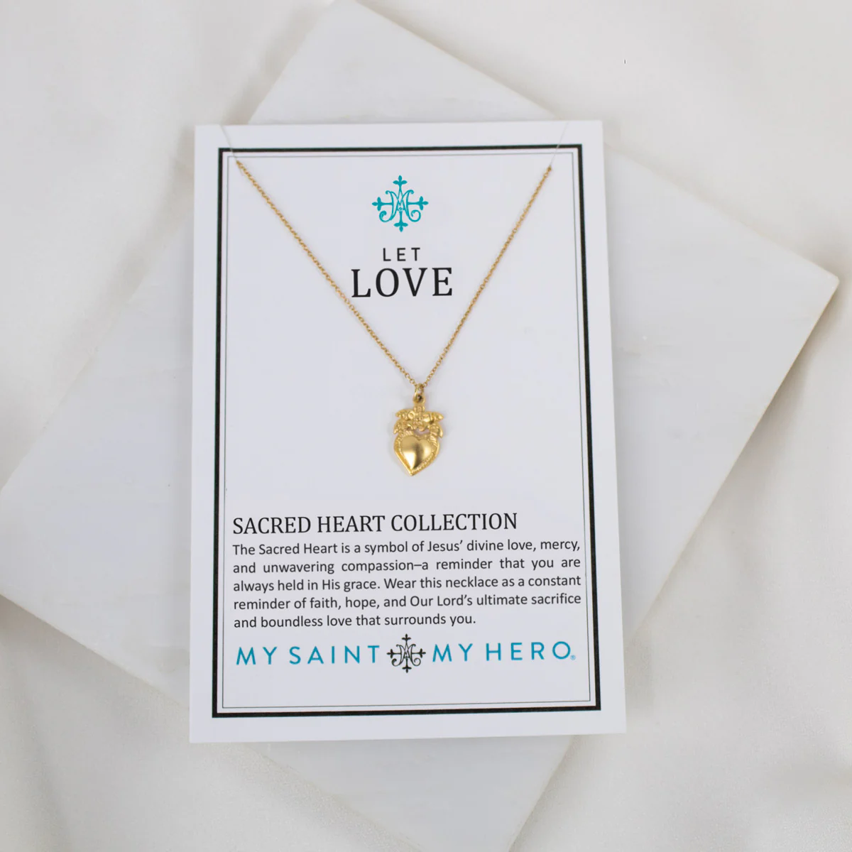 Sacred Heart Flower Necklace – Faith & Grace Pendant - Blessed Bands