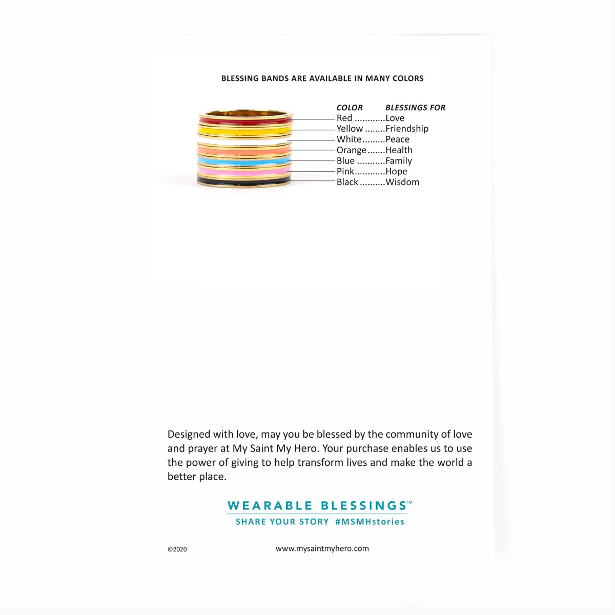 Blessing Band Set of Seven – Faith & Prayer Jewelry - Blessed Bands