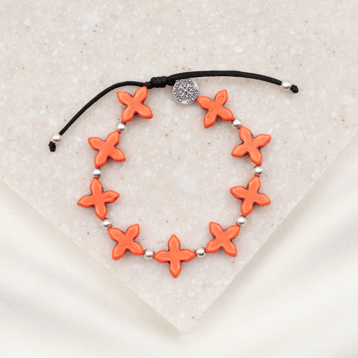 Grounded in Faith Beaded Cross Bracelet – Spiritual Strength - Blessed Bands