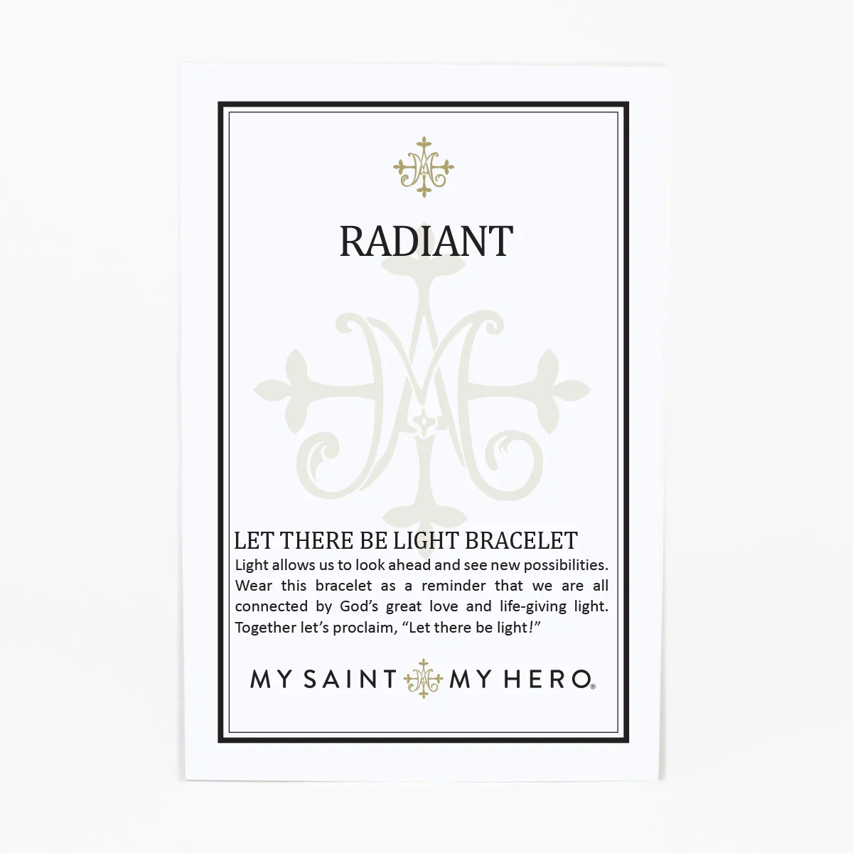 Radiant Let There Be Light Bracelet – Faith & Beauty - Blessed Bands