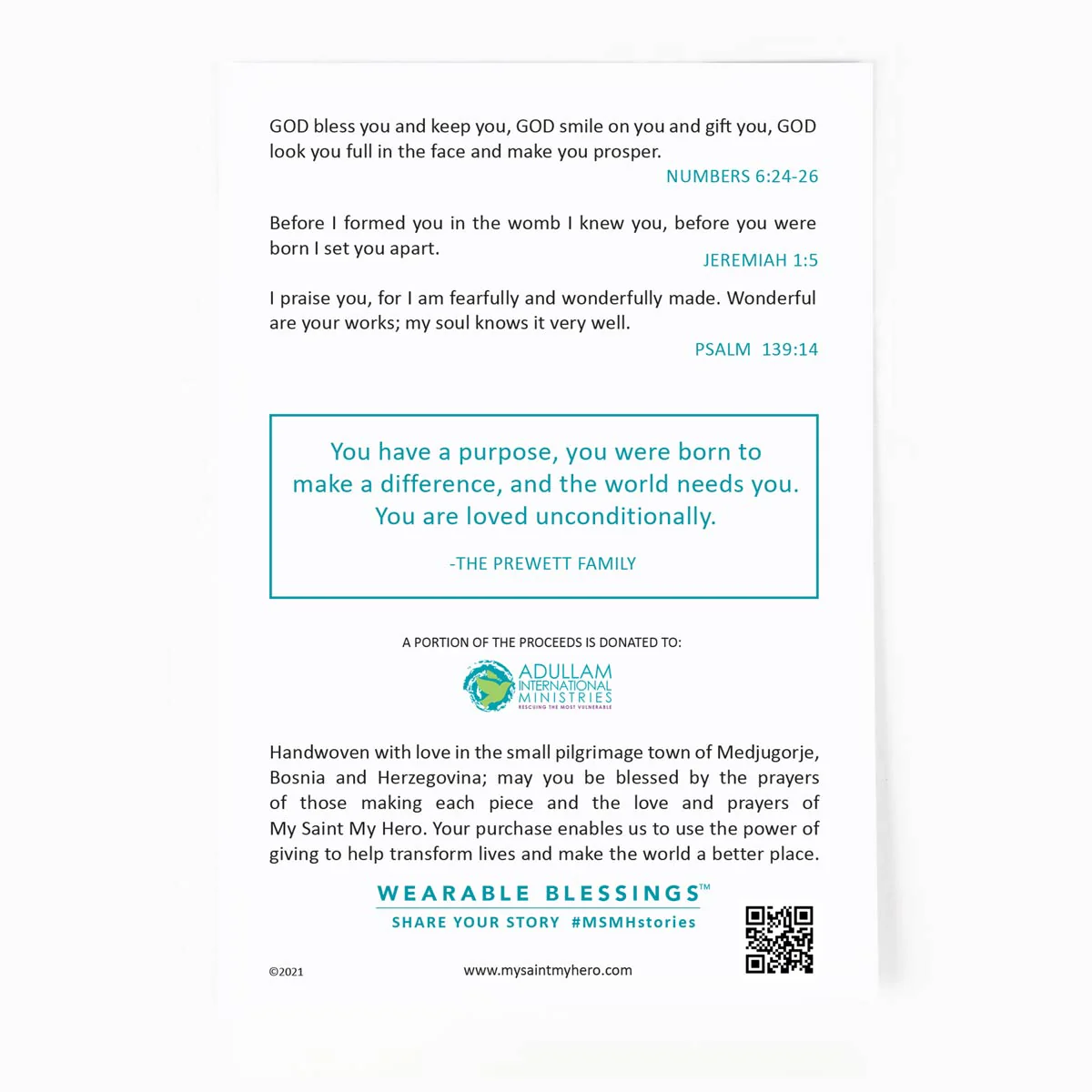 Wonderfully Made Bracelet – Celebrate God’s Creation - Blessed Bands