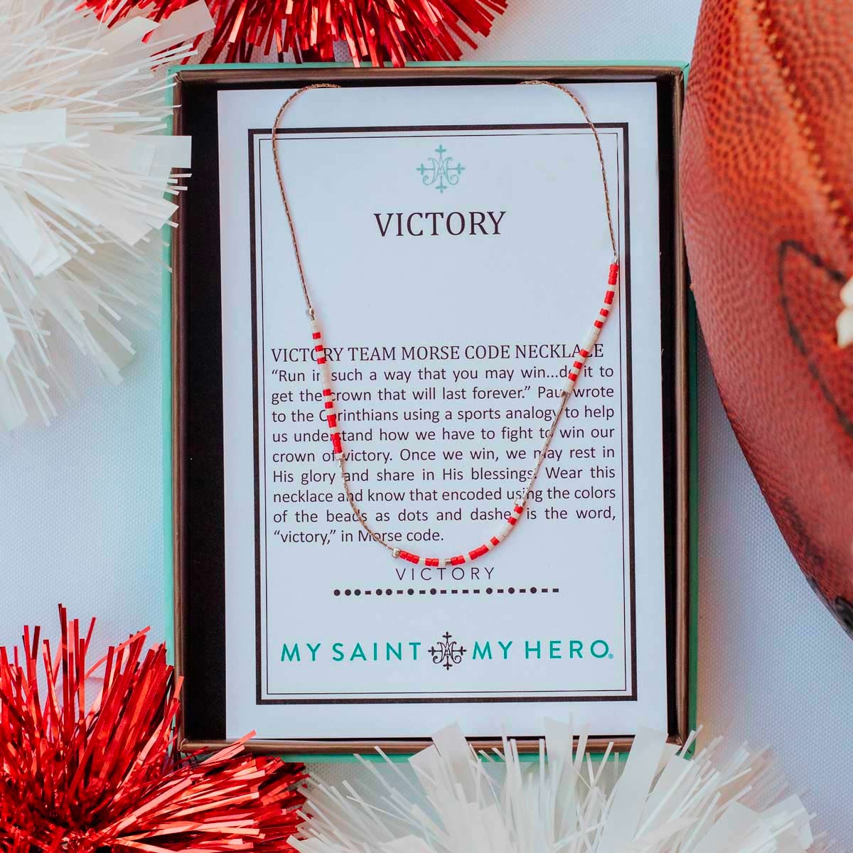 Victory Team Spirit Morse Code Necklaces – Custom Colors - Blessed Bands