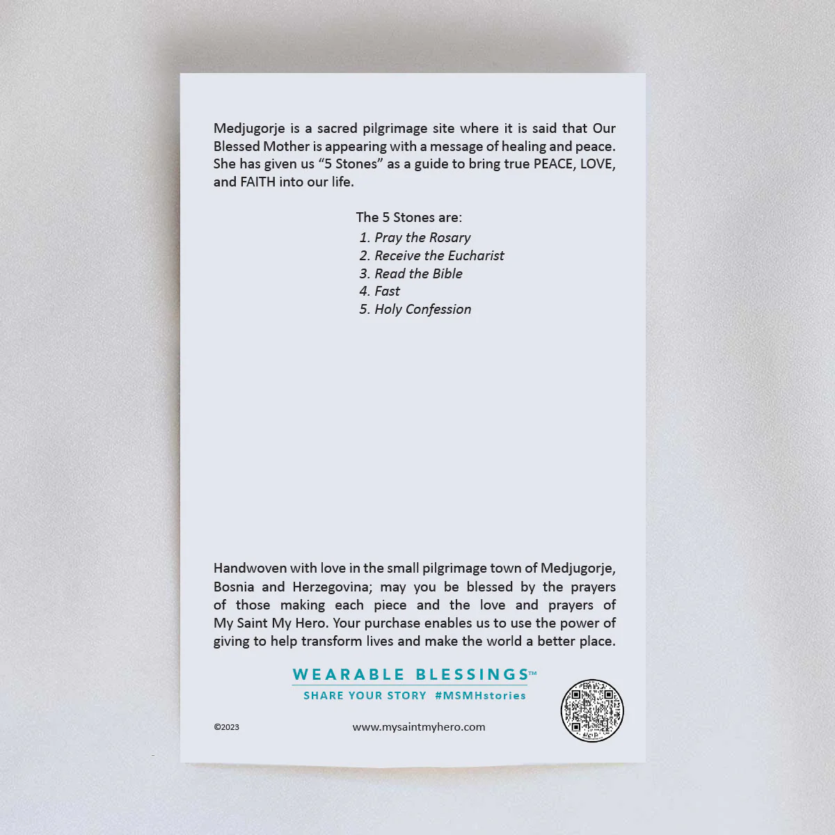 Our Lady of Medjugorje Blessing Bracelet – Faith Jewelry - Blessed Bands