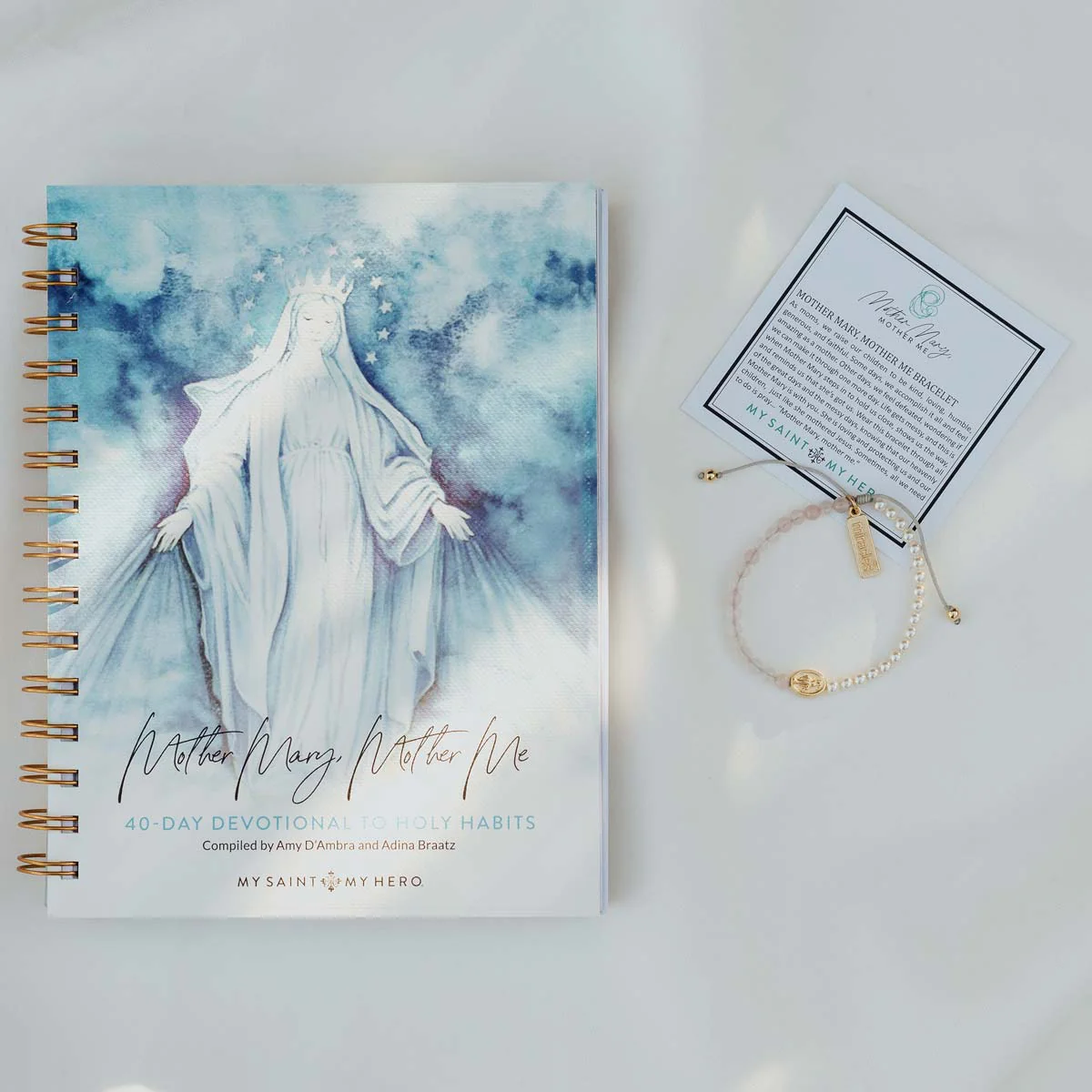 Mother Mary Devotional Journal & Bracelet Bundle – Faith - Blessed Bands