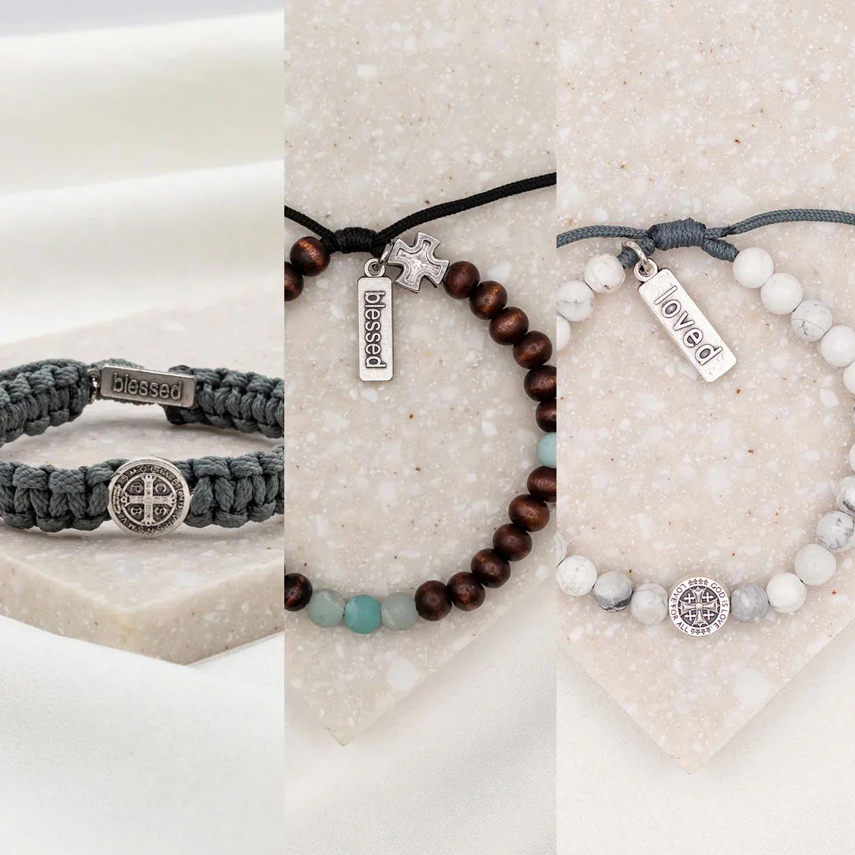 Faith-Inspired Dad’s Bracelet Set – Symbol of God’s Love & Hope - Blessed Bands
