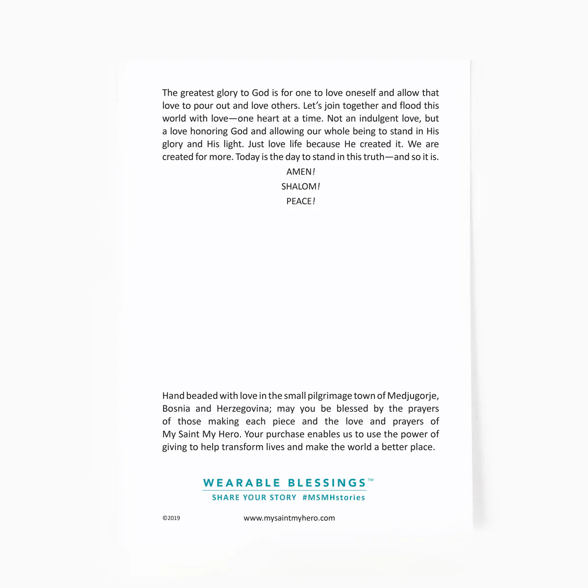 Mantra of Love Benedictine Bracelet – Faith & Devotion - Blessed Bands