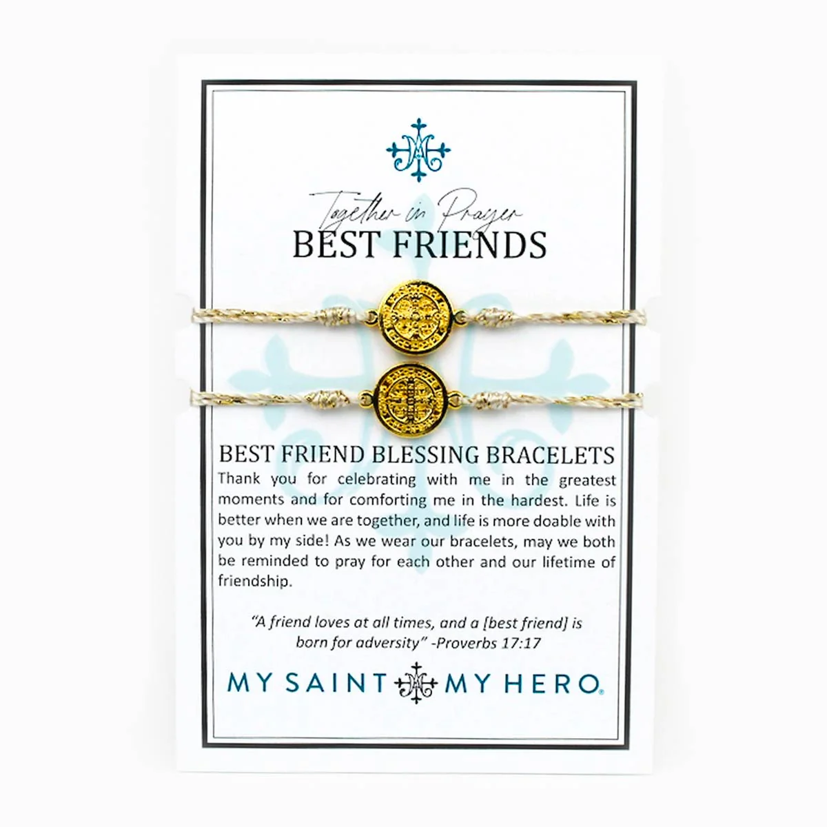 Best Friends Blessing Bracelet Set – Faith & Friendship - Blessed Bands