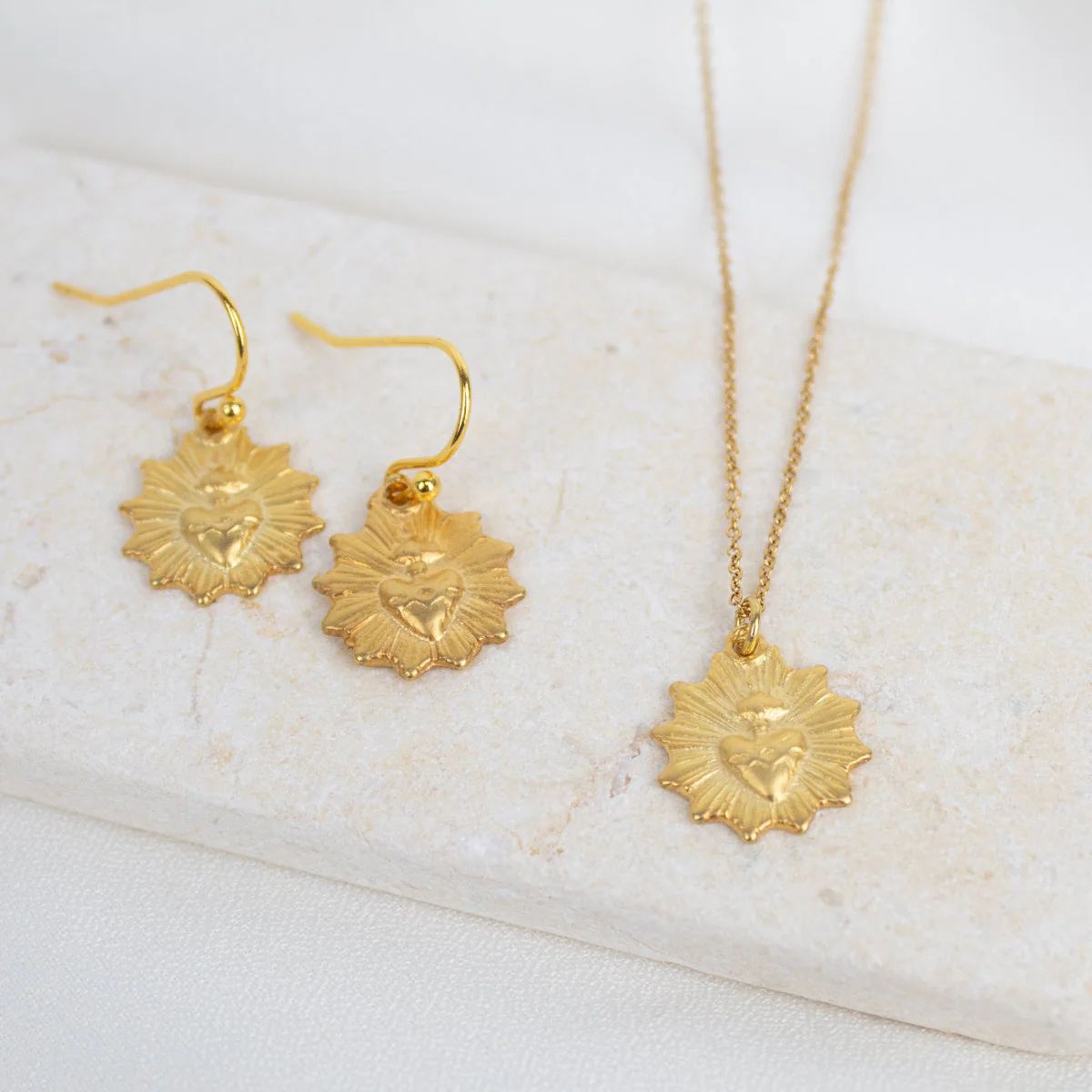 Sacred Heart Earrings – Symbol of Faith & Divine Love - Blessed Bands