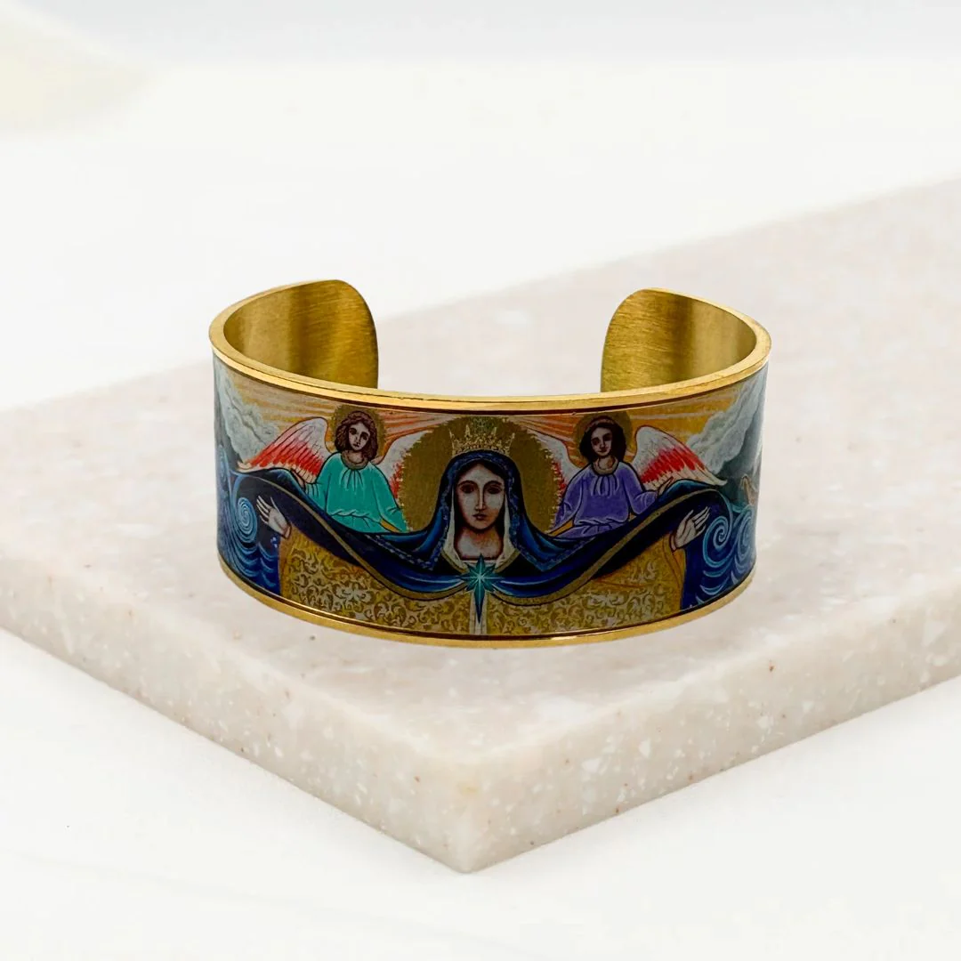 Mary Star of the Sea Cuff – Marian Faith & Guidance - Blessed Bands
