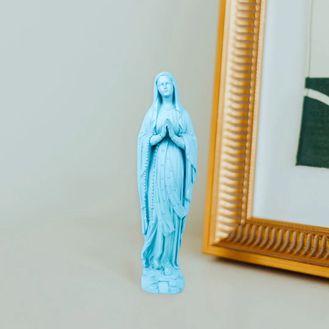 Our Lady of Lourdes Statue – Small Devotional Figure - Blessed Bands