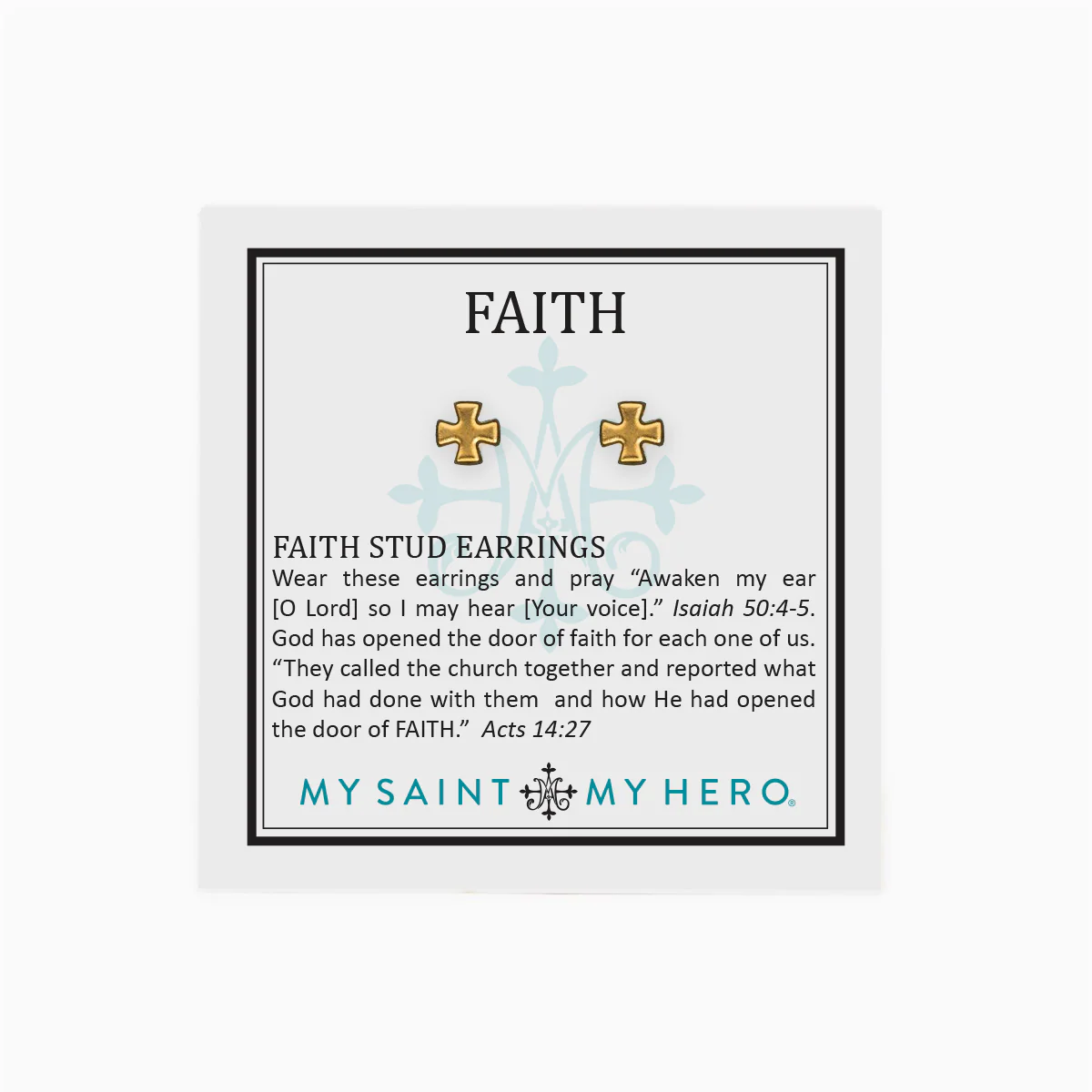 Faith Stud Earrings – Simple Elegance & Spiritual Grace - Blessed Bands