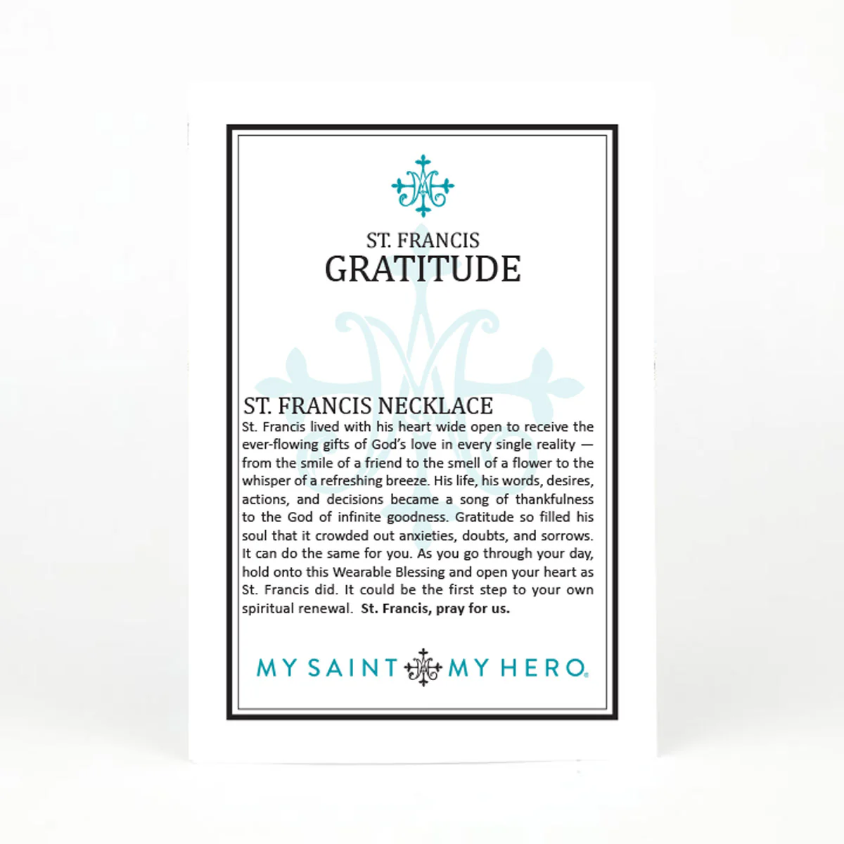 St. Francis Necklace – Faith, Peace & Compassion - Blessed Bands