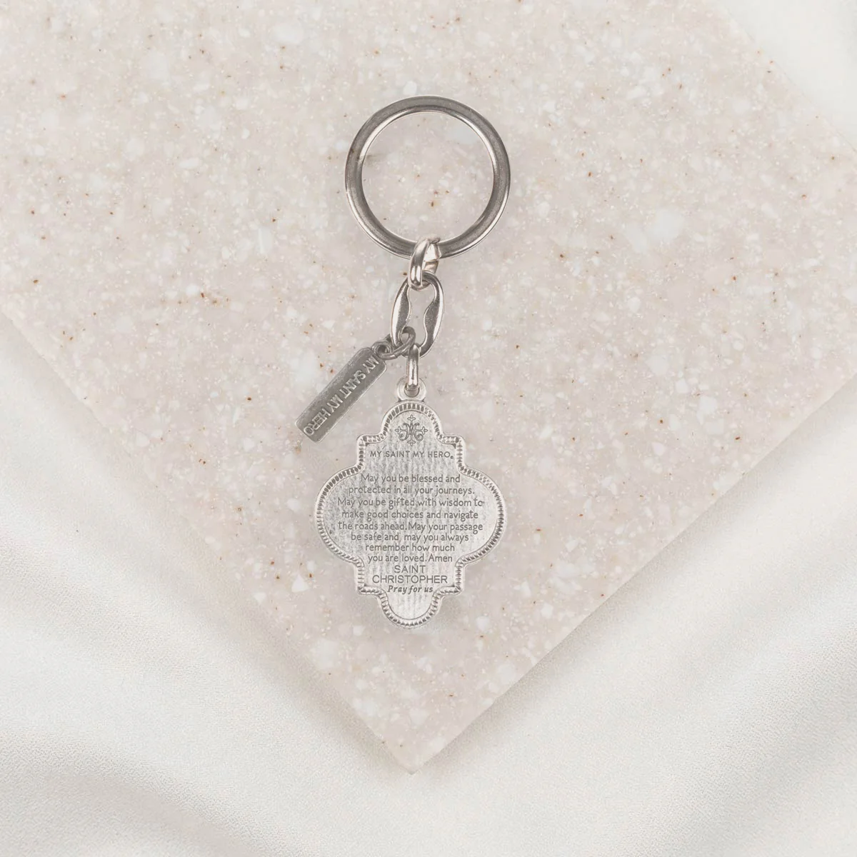 Saint Christopher Travel Protection Key Ring – Faith & Safety - Blessed Bands