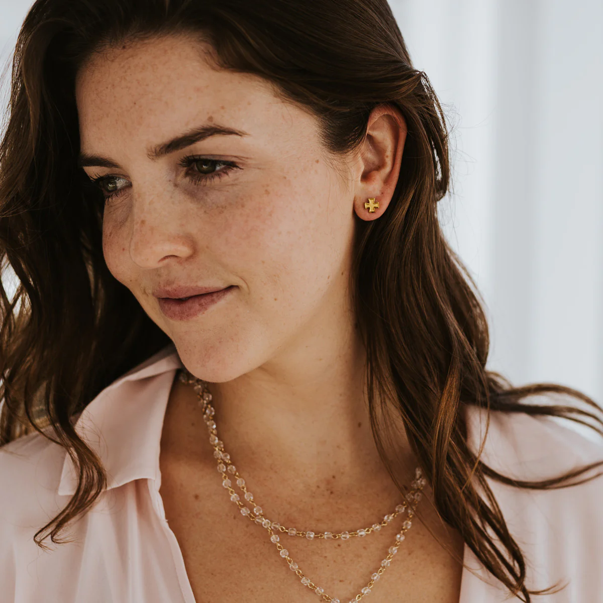 Faith Stud Earrings – Simple Elegance & Spiritual Grace - Blessed Bands