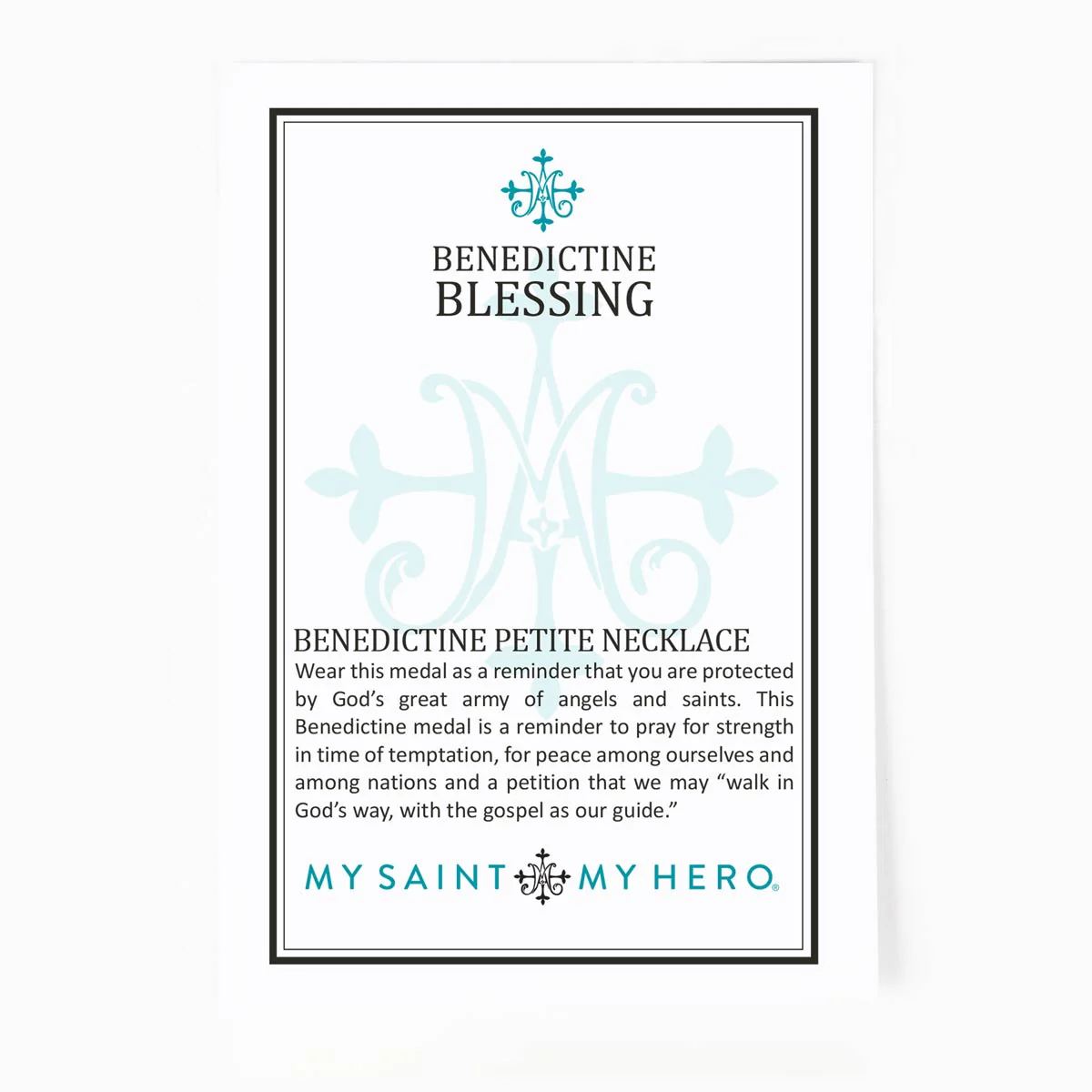 Benedictine Petite Necklace – Sterling Silver Faith Jewelry - Blessed Bands