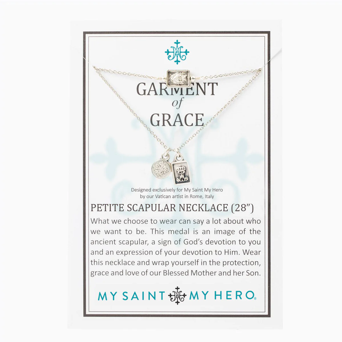 Garment of Grace Petite Scapular Necklace – Faith & Protection - Blessed Bands
