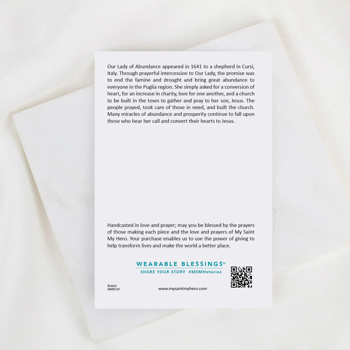 Our Lady of Abundance Necklace – Blessing & Faith Pendant - Blessed Bands