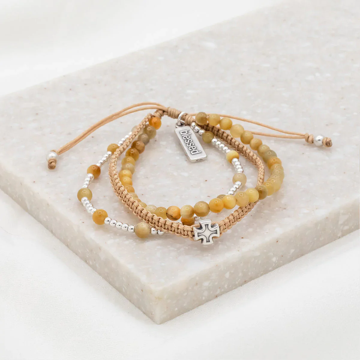 Be Still Prayer Bracelet with Tiger’s Eye Stone - Blessed Bands