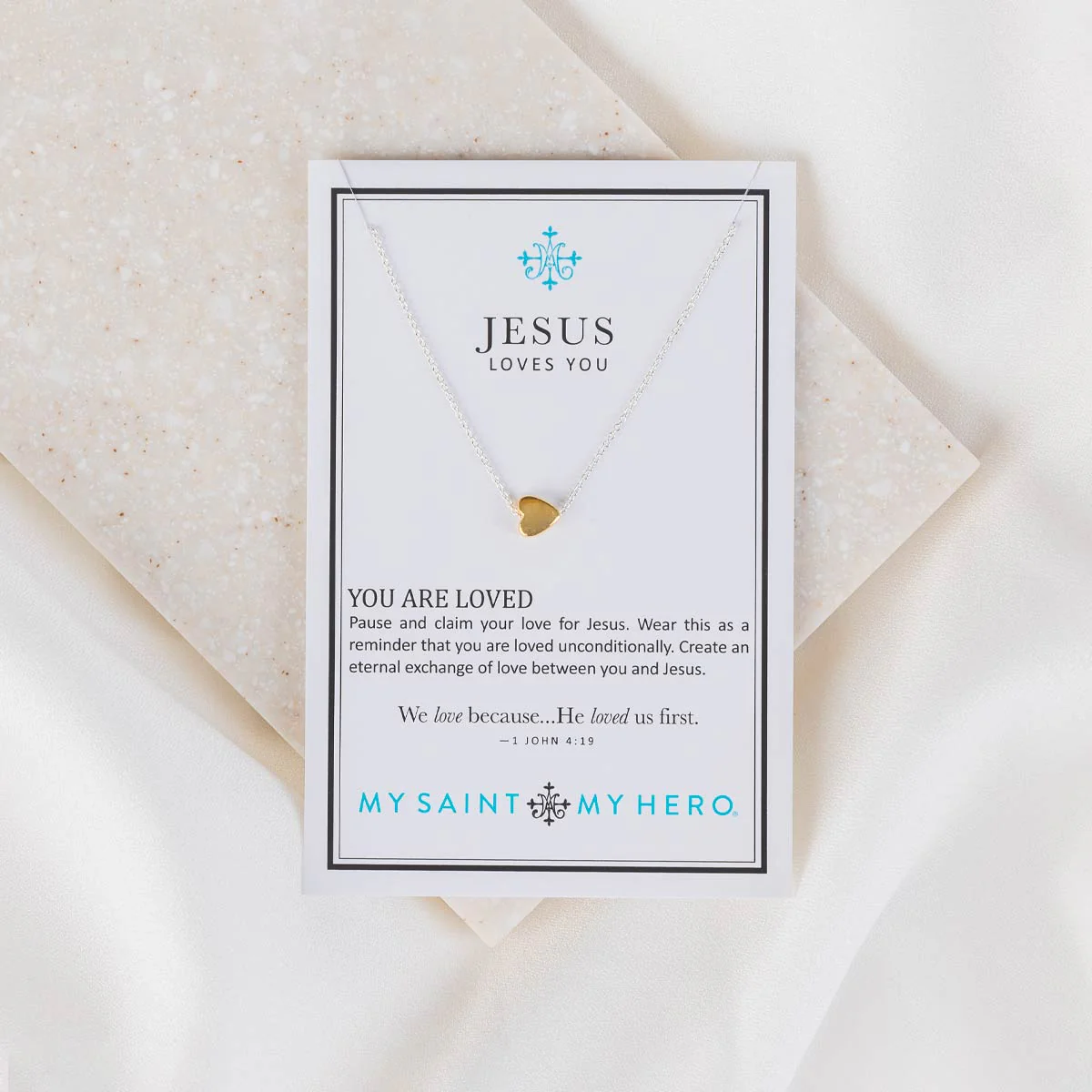 Jesus Loves You Necklace – Faith & Love Reminder Jewelry - Blessed Bands