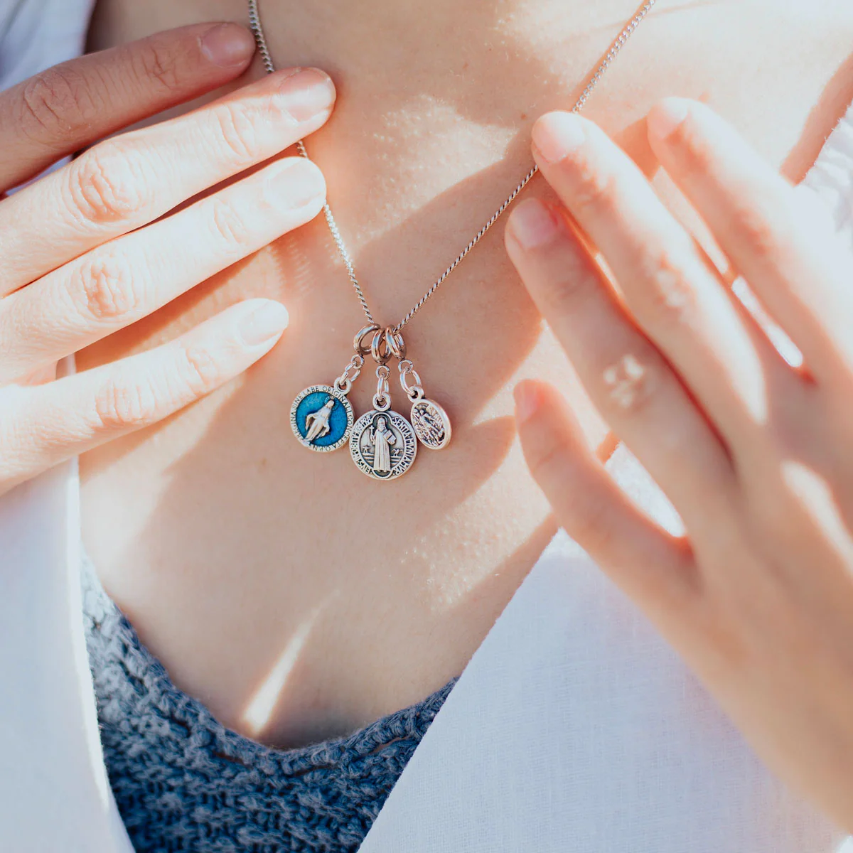 Choose Your Saint Medals – Medium Christian Pendants - Blessed Bands