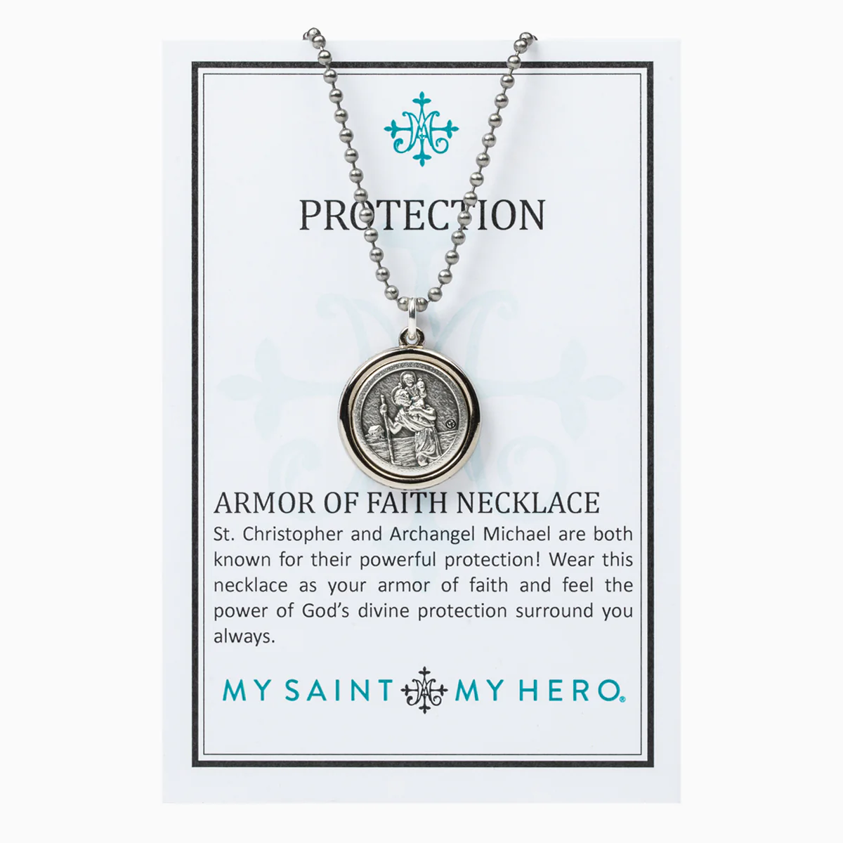 Archangel Michael & St. Christopher Faith Protection Necklace - Blessed Bands