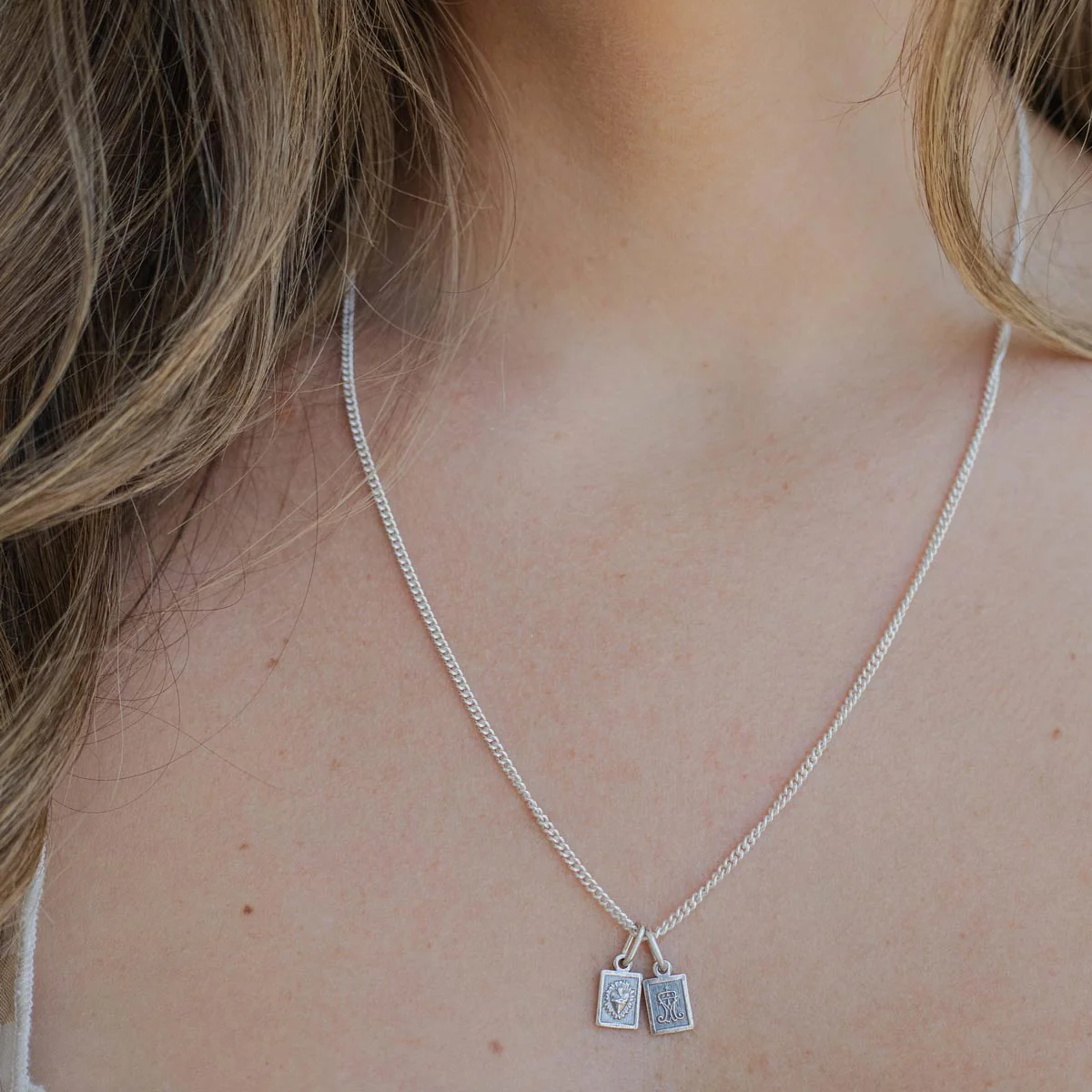 Garment of Grace Scapular Necklace – Sterling Silver Faith - Blessed Bands