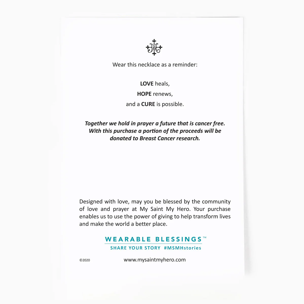 Love Hope Cure Necklace – Morse Code Faith Jewelry - Blessed Bands