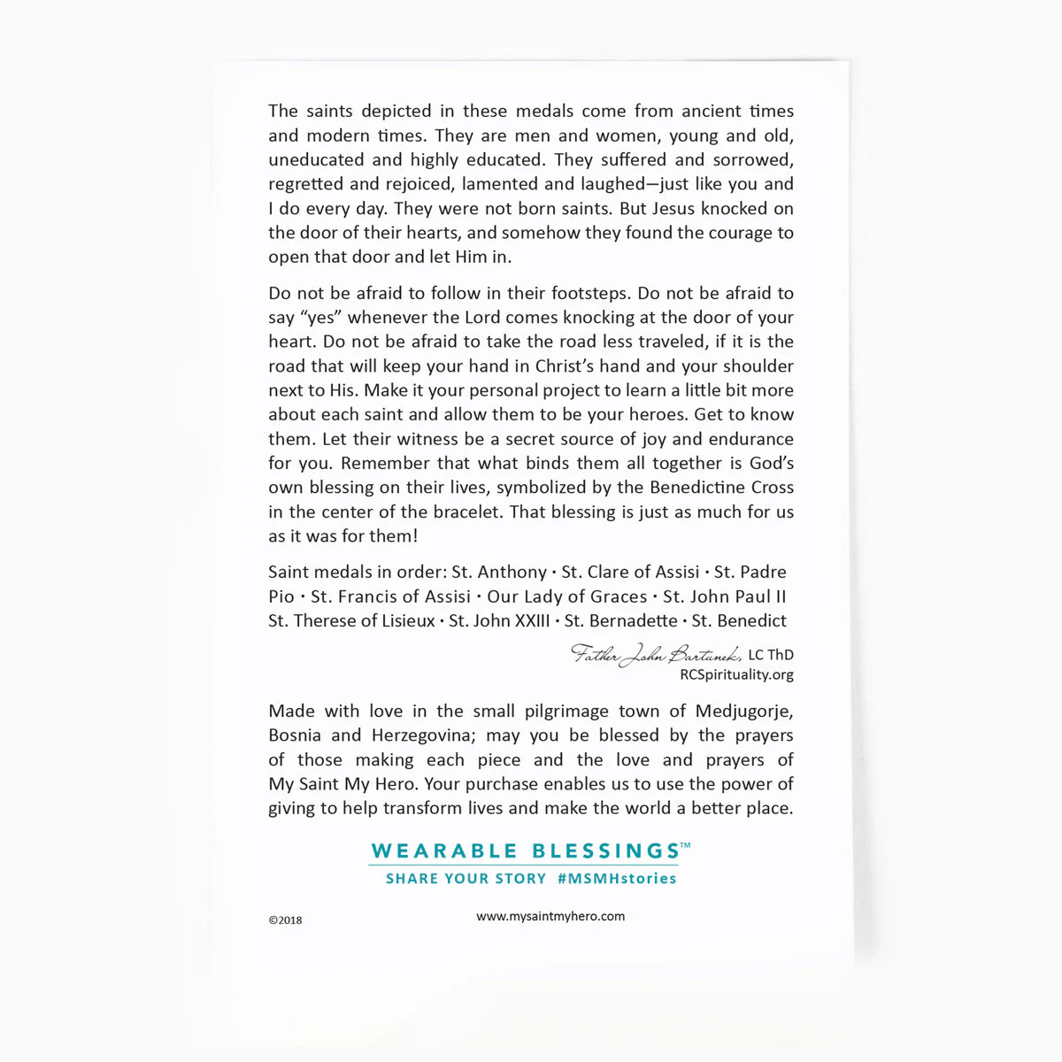 All Saints Bracelet – Saints & Heroes of Faith - Blessed Bands