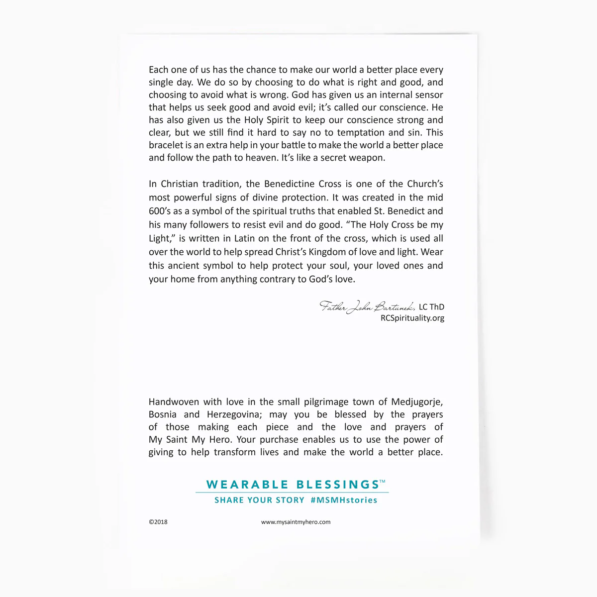 Blessing for a Cure Breast Cancer Awareness Bracelet - Blessed Bands