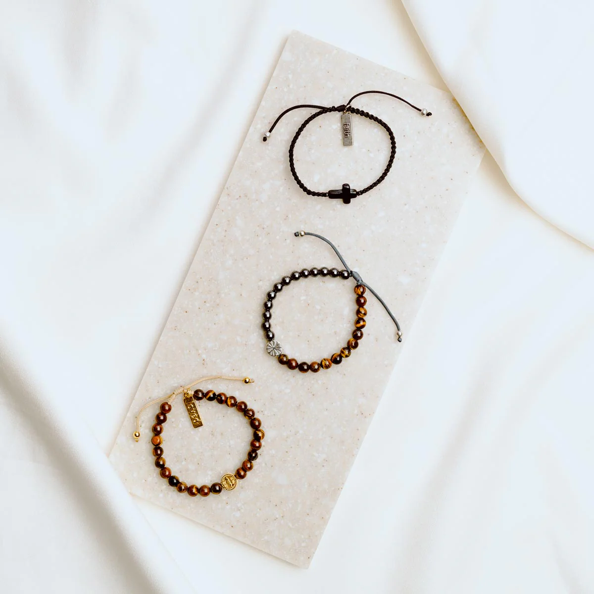 Men’s Bracelet Stack – Faith & Strength Christian Jewelry - Blessed Bands